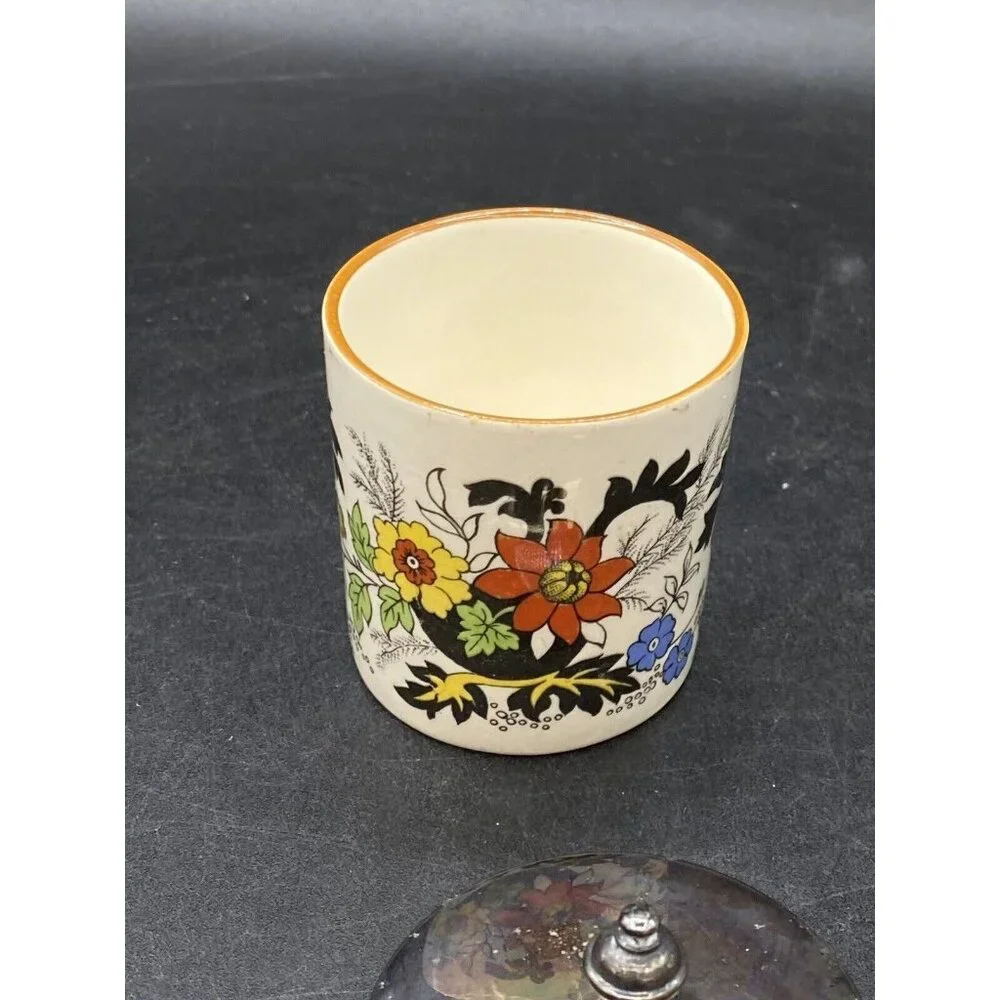Pagoda Sandland Hanley Staffordshire Lidded Jam England No Spoon